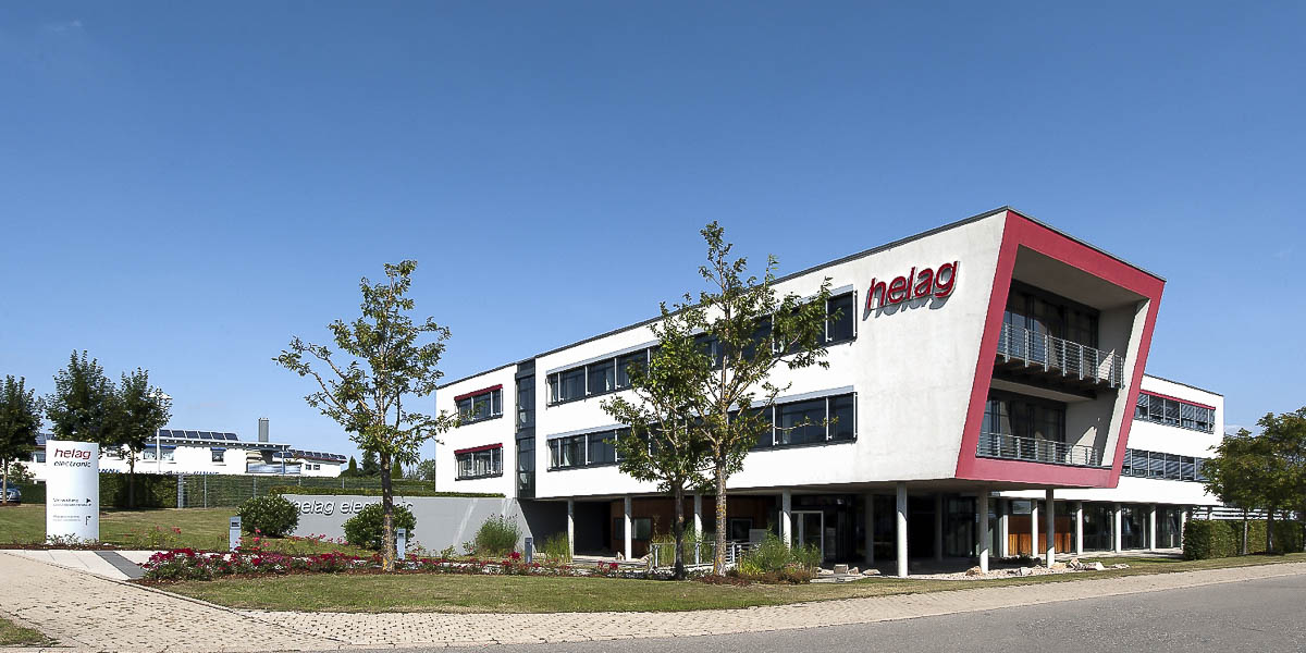 company building of helag-electronic an automotive supplier from Germany, Nagold, Graf-Zeppelin-Str-23