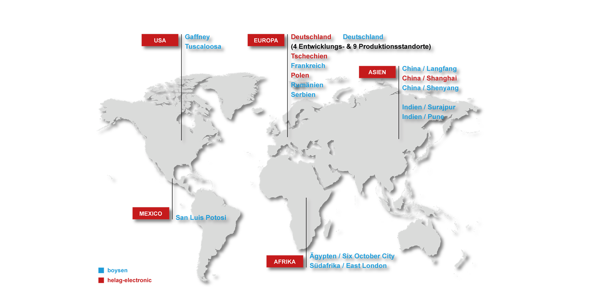 Standorte Boysen & helag-electronic